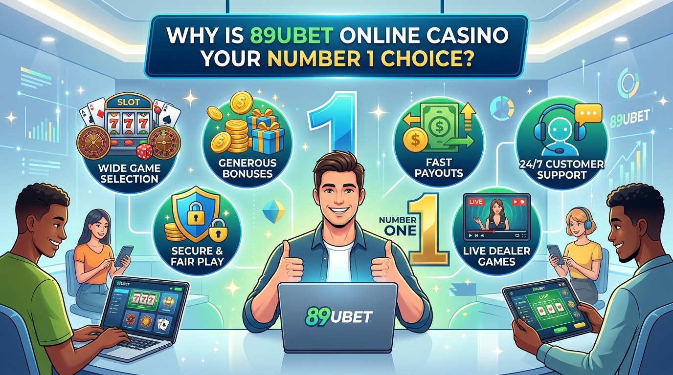 ทำไม 89UBET คาสิโนออนไลน์ ถึงเป็นตัวเลือกอันดับ 1 ของคุณ?