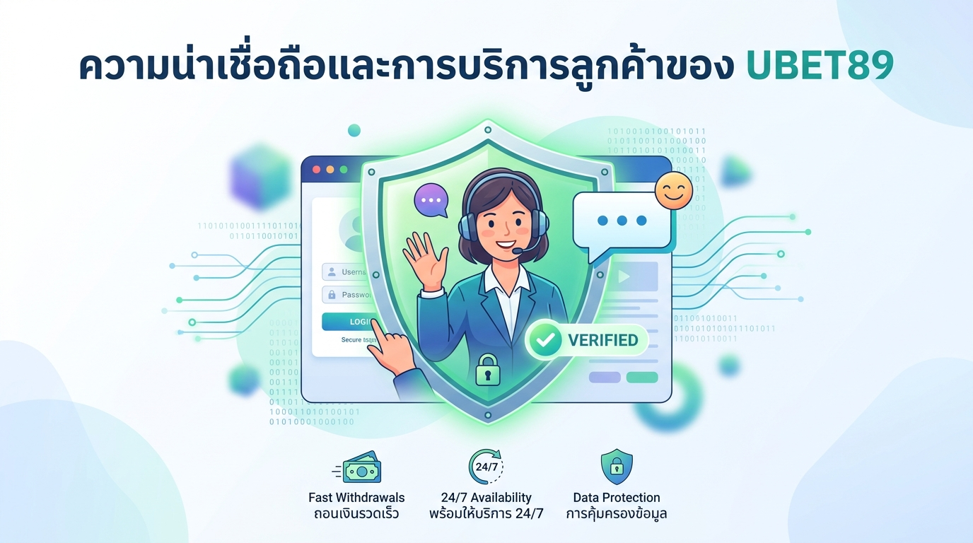 UBET89 Login: ความน่าเชื่อถือและการบริการลูกค้า